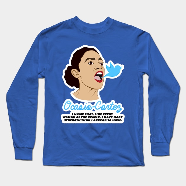 OCASIO-CORTEZ Long Sleeve T-Shirt by prinziotorres97